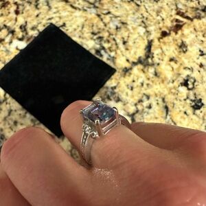 14k White Gold Cocktail Ring **Free surprise gift with purchase!
